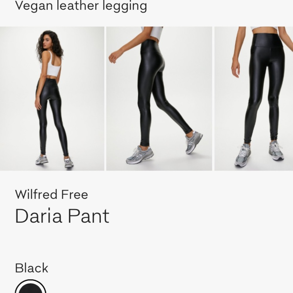 Aritzia Wilfred Free Pleather Vegan Leggings!